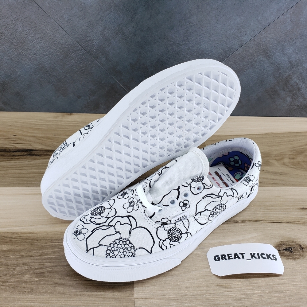 VANS ERA U-color Floral White Low Top Sneakers - Picture 6 of 11